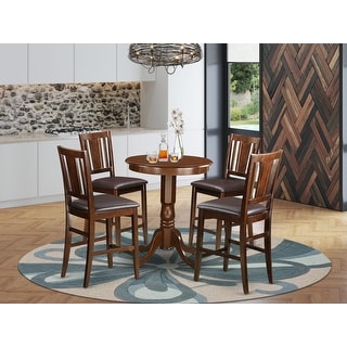 Mahogany Rubberwood 5-piece Counter-height Pub Dining Set - a Dinner ...