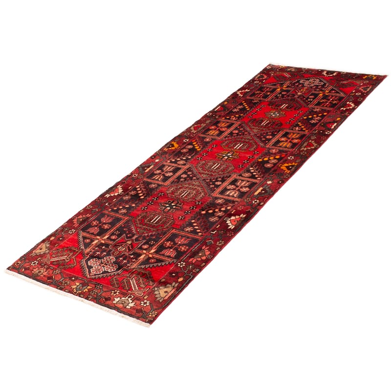 ECARPETGALLERY Hand-knotted Anadol Red Wool Rug - 3'8 x 10'6