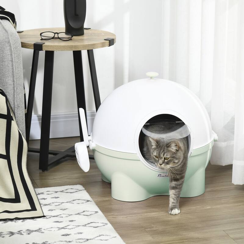 PawHut Hooded Cat Litter Box