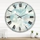 preview thumbnail 1 of 6, Designart 'Pale Blue Shade III' Modern Farmhouse Large Wall CLock 29 in. wide x 29 in. high