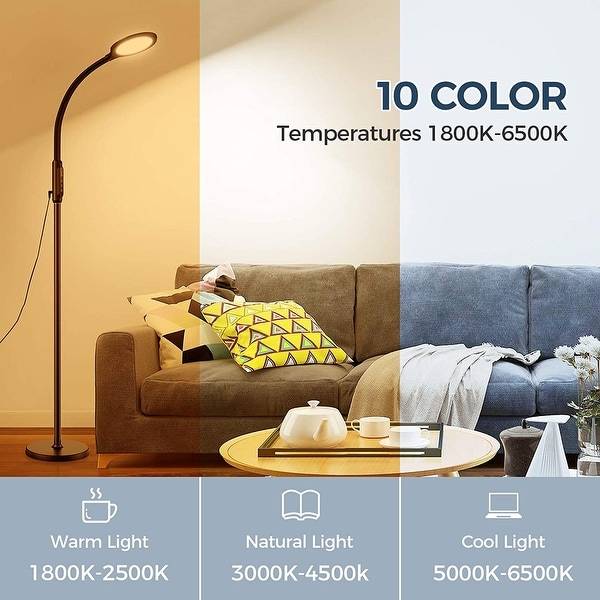 LITOM LED Floor Lamp with Remote Control 10 Color Temperatures