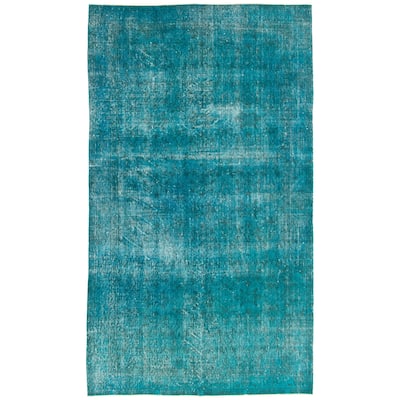 ECARPETGALLERY Hand-knotted Color Transition Blue Wool Rug - 4'8 x 8'0