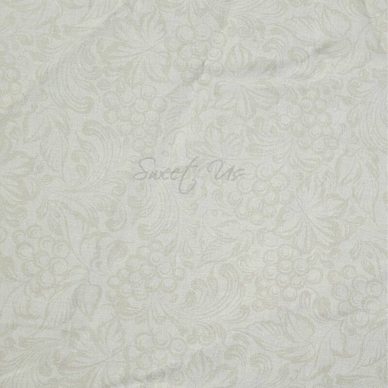 Wipeable Spill Resistant French Acrylic Coated Floral Tablecloth