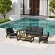 preview thumbnail 61 of 99, 5-Piece Teak Outdoor Conversation Set with Tables.