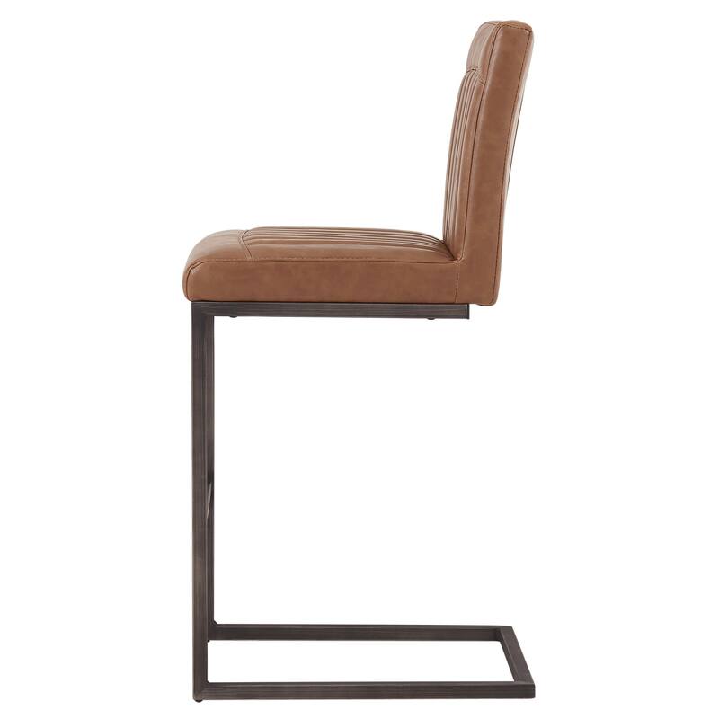 NPD Furniture Ronan Faux Leather Counter Stool,Set of 2