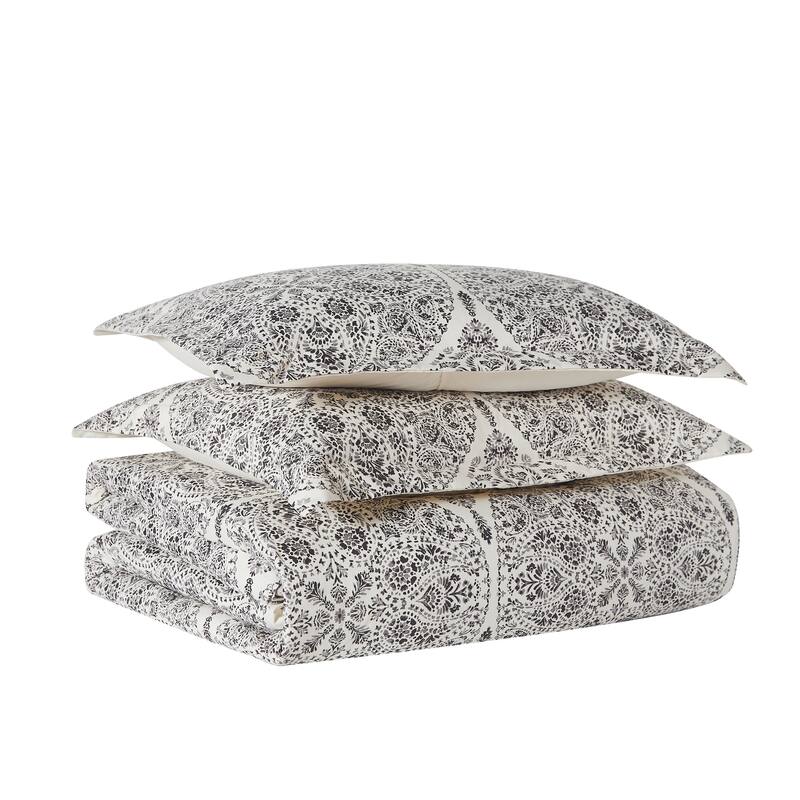 Cannon Gramercy Medallion 3 Piece Comforter Set - Grey - Twin - Twin XL