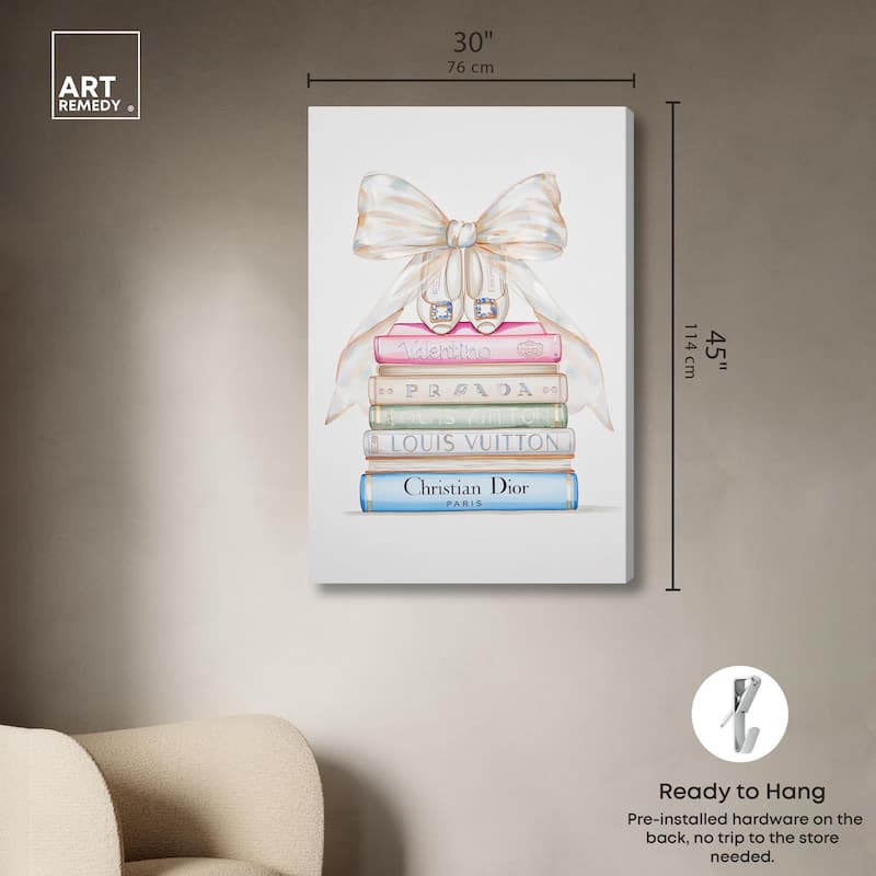 Heel and Luxury Books I Canvas by Art Remedy, Gallery Wrapped