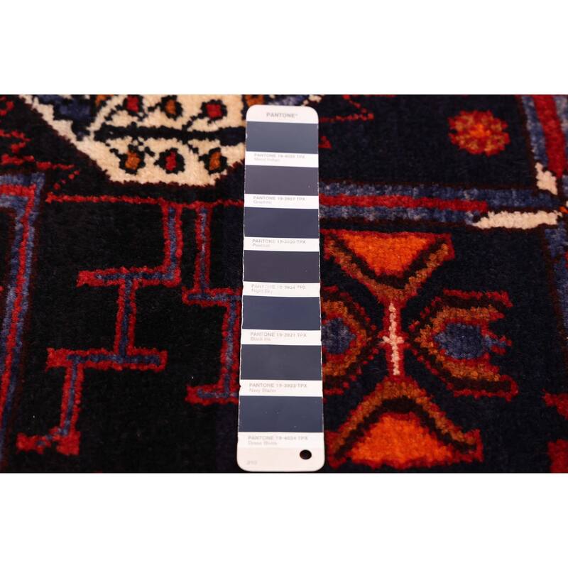 ECARPETGALLERY Hand-knotted Konya Anatolian Dark Navy, Red Wool Rug - 3'3 x 4'9