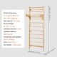 preview thumbnail 12 of 10, Natural Pine Wood 10-Level Climbing Wall Gym for Kids and Indoor Playset - 31.5” L x 20.67” W x 86.61” H