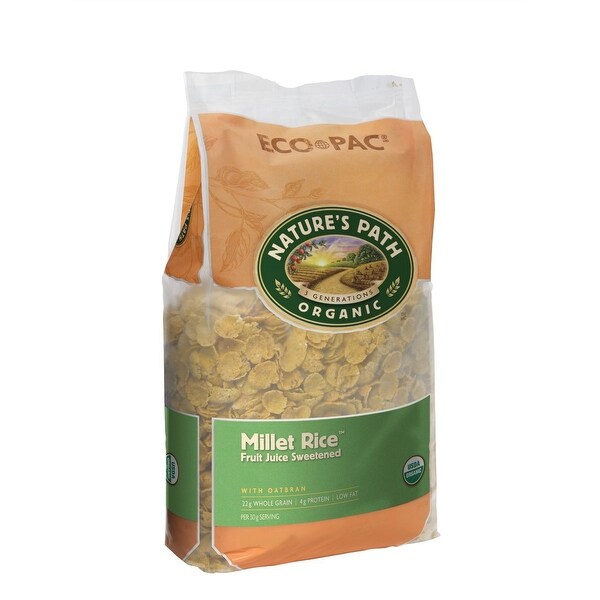 Nature's Path Organic Millet Rice Oat-bran Flakes Cereal - Case of 6 - 32 oz.