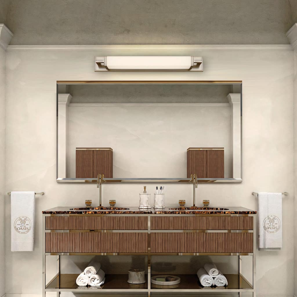 Zenith 28" Brushed Nickel LED Bathroom Vanity Light