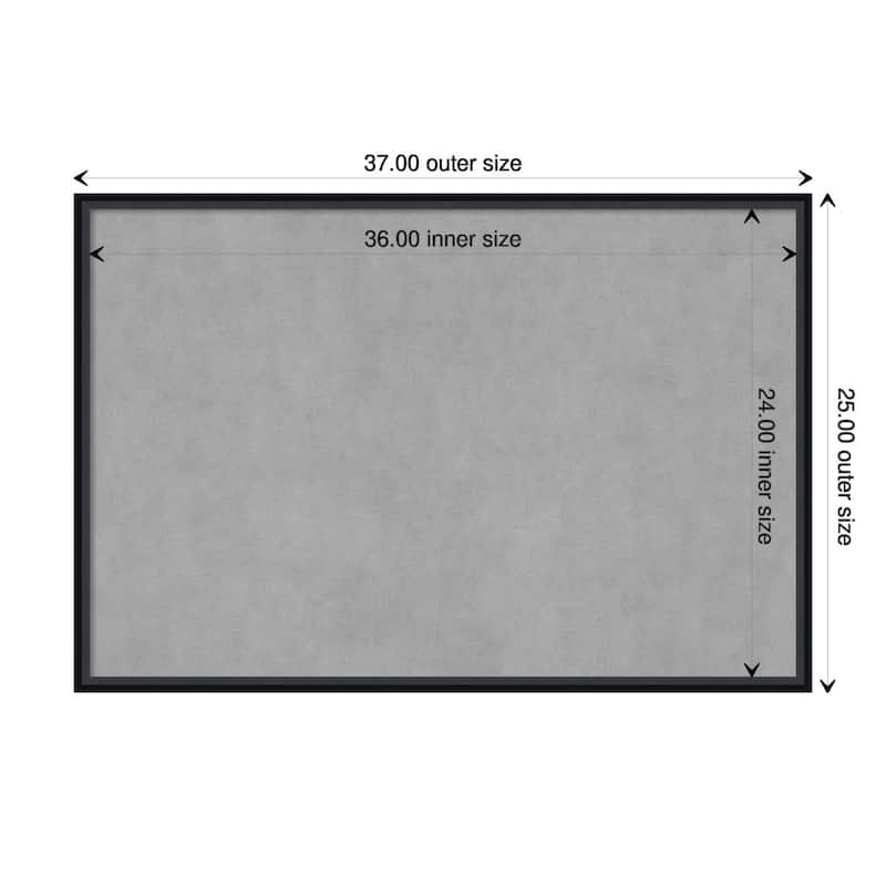 Amanti Art Lucie Black Framed Magnetic Board - Board Size 36x24