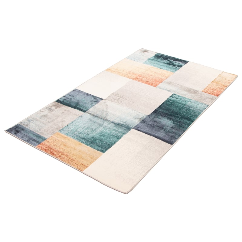 ECARPETGALLERY Machine Woven Rylie Multi Color Area Rug