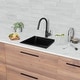 preview thumbnail 15 of 25, STYLISH 22 inch Composite Granite Dual Mount Kitchen Sink - 22" x 17.5" x 8.25"
