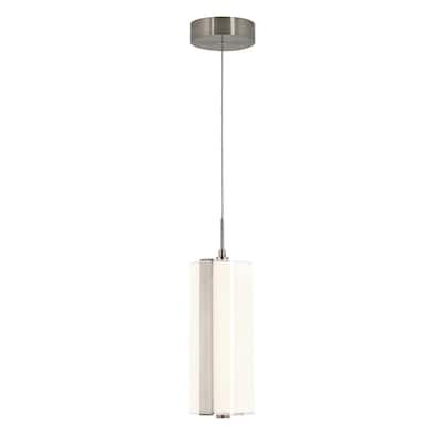 Artika Subway LED Mini Pendant Light Fixture, Brushed Nickel