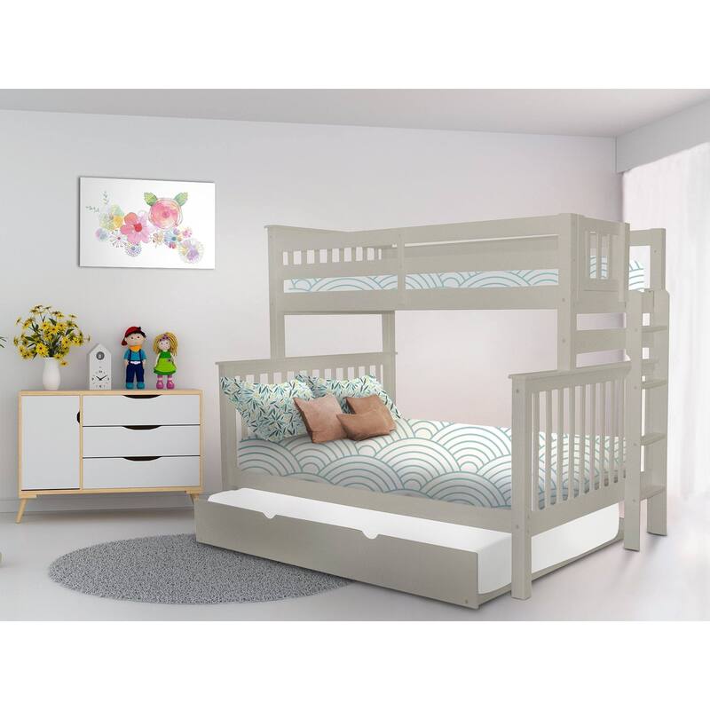 Taylor & Olive Trillium Twin over Full Bunk Bed Ladder, Full Trundle