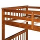 preview thumbnail 13 of 12, Twin-Over-Twin Bunk Bed with 2 Storage Drawers, Solid Wood Bunk Bed w/Guardrail & Built-in Ladder, for Kids Teens Adult, Walnut