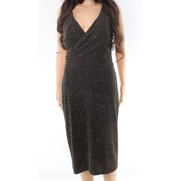 betsy and adam black and gold dress