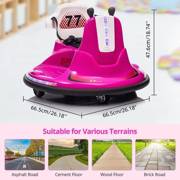 dimension image slide 1 of 2, Electric Bumper Car for Kids, Kids Bumper Car