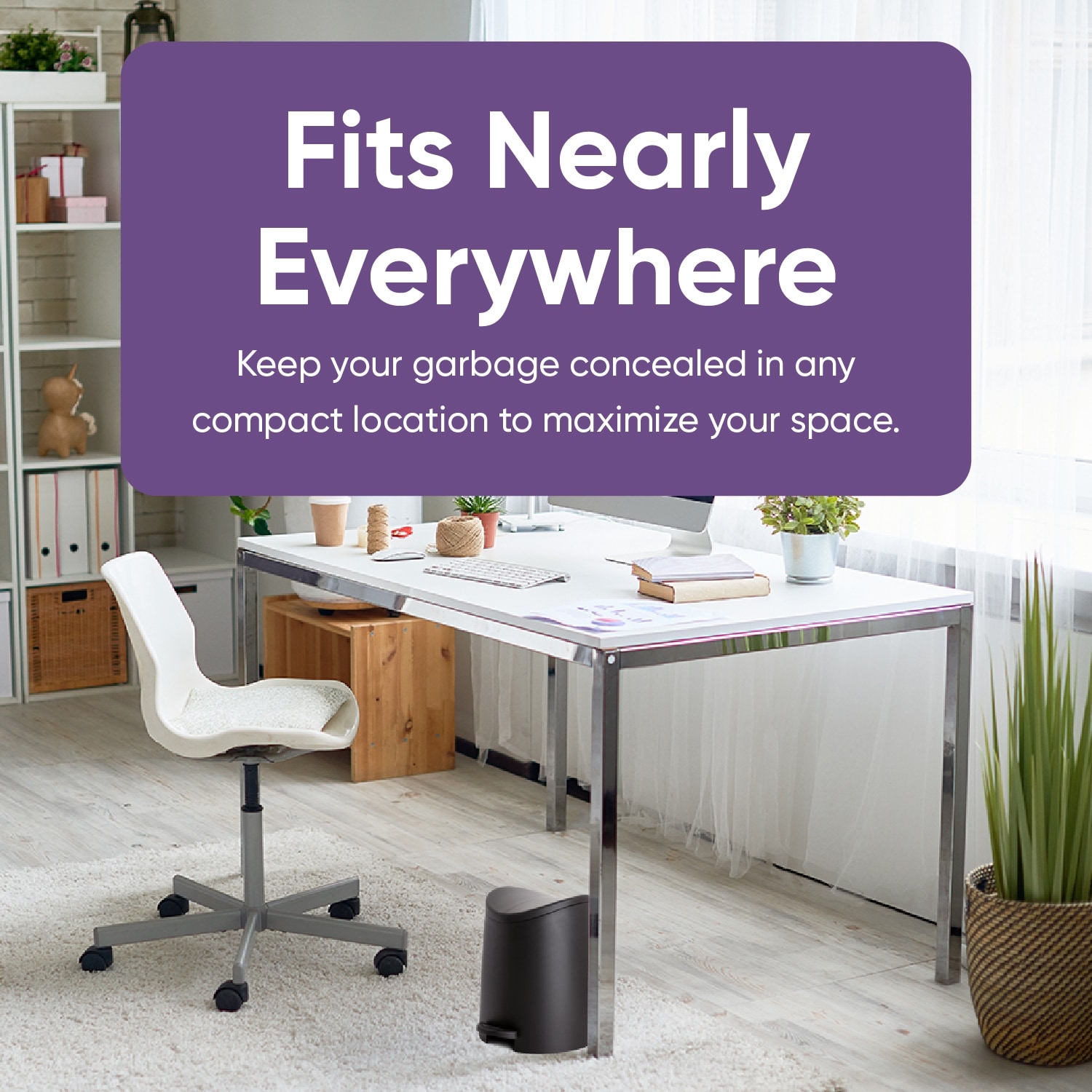 Superio Mini 3 L Step-on Trash Can with Lid - N/A-image