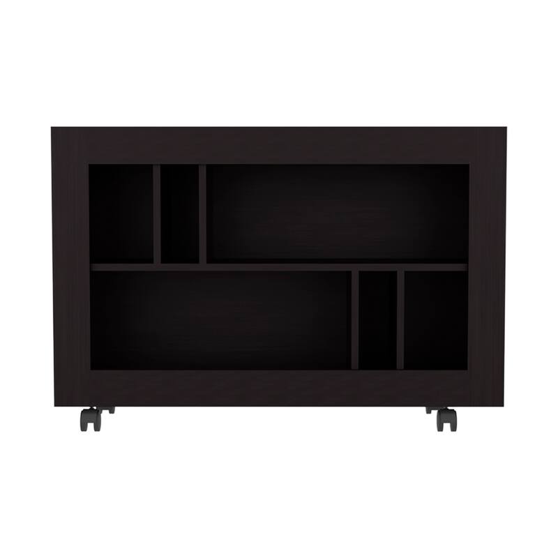 Console Table Cart With Sleek Design, 5 Shelves, 4 Casters,Easy Assembly,FSC Certified CPSIA Compliant