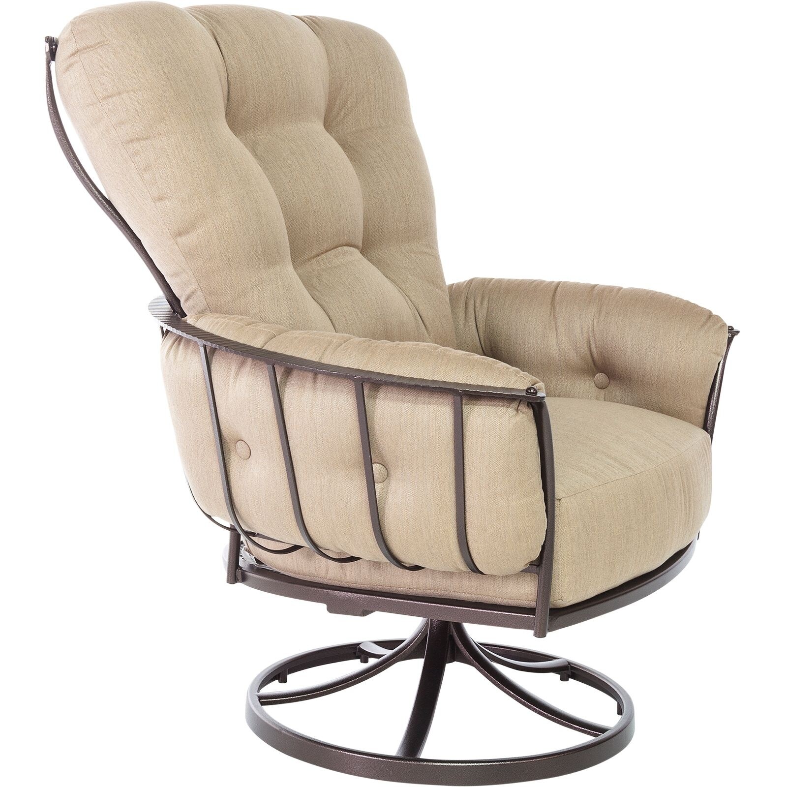 Shop Monterra Tufted Swivel Rocker Lounge Chair In Sunbrella Fabric Beige Overstock 32067504