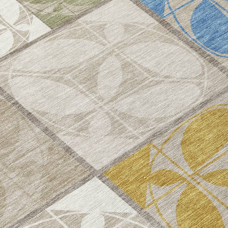 Machine Washable Indoor/ Outdoor Patch Lupton Chantille Rug