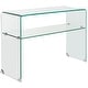 preview thumbnail 3 of 2, SAFAVIEH Hollis Clear Console Table - 43.3" x 13.8" x 29.5"