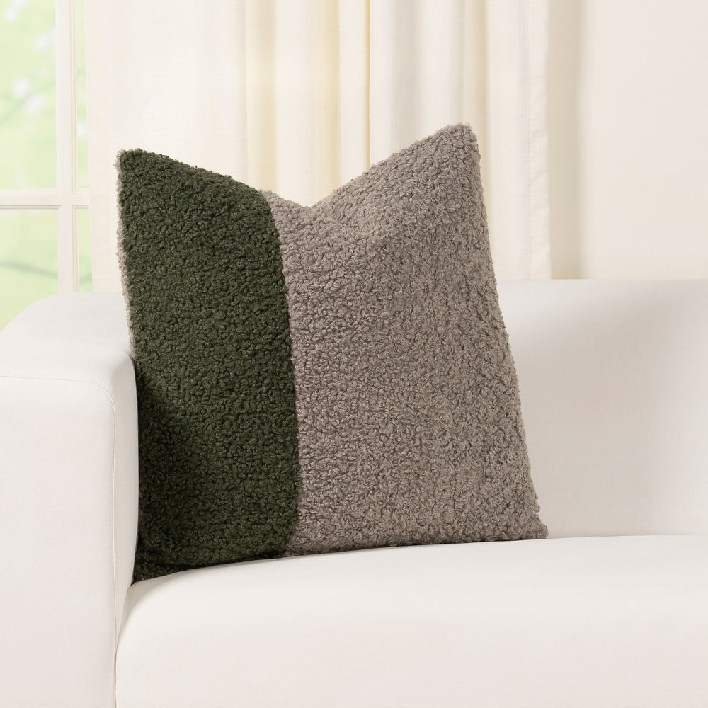 Tiffany Duet Patch Boucle Textured 20" Throw Pillow