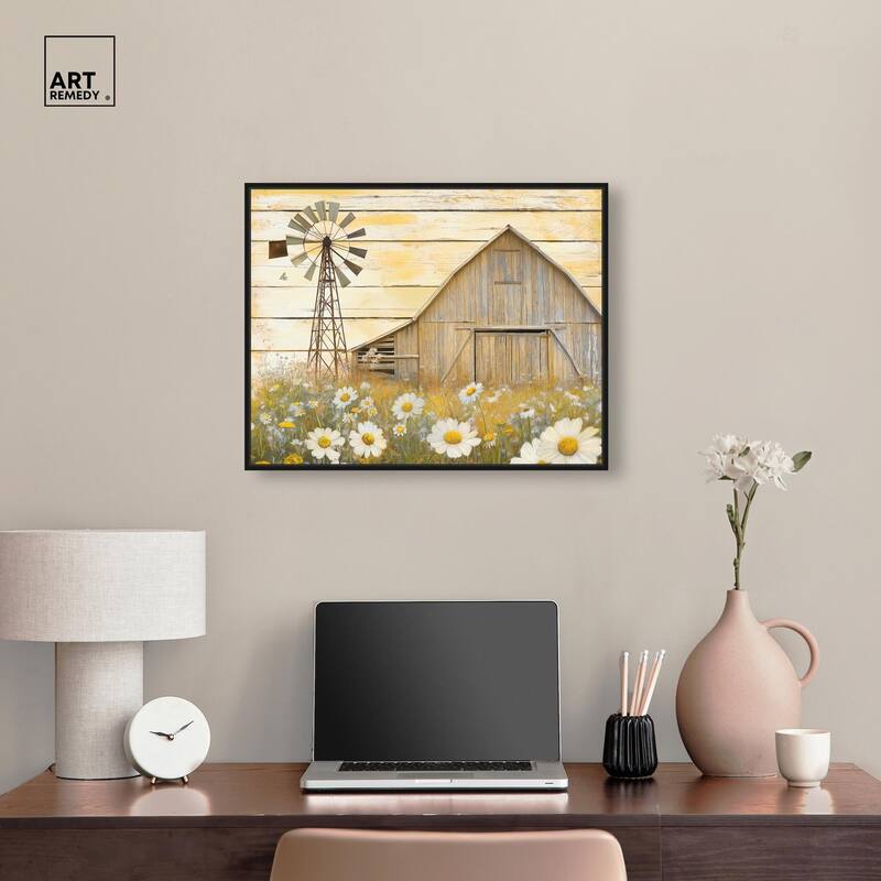 Old Windmill Canvas by Art Remedy