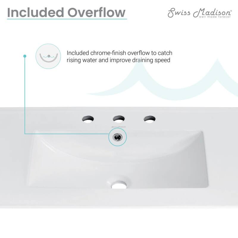 Swiss Madison SM-BV414-3 Cannes 48" Free Standing Single Basin Vanity