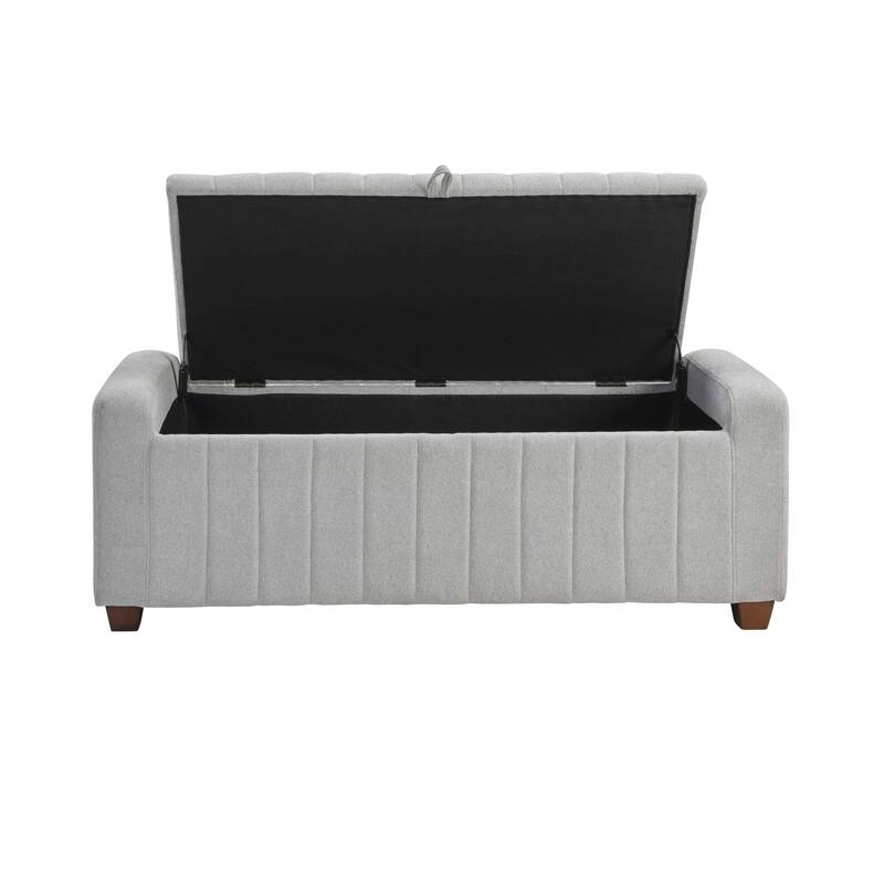 Bronte 50" Boucle Lift Top Storage Bench - Foam Cushioned Seat