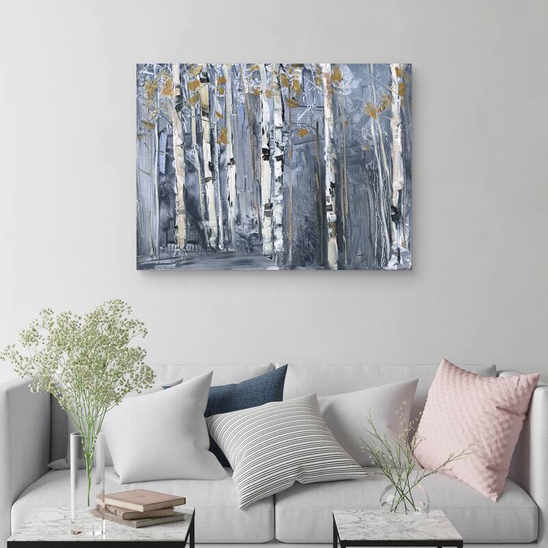 Modern Birch by Sally Swatland Canvas Art Print