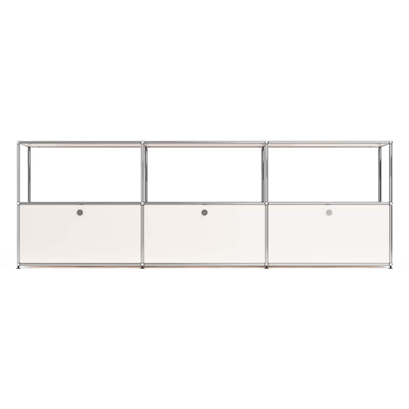 Modern Storage Cabinet Metal Organizer for Living Room and Home Office