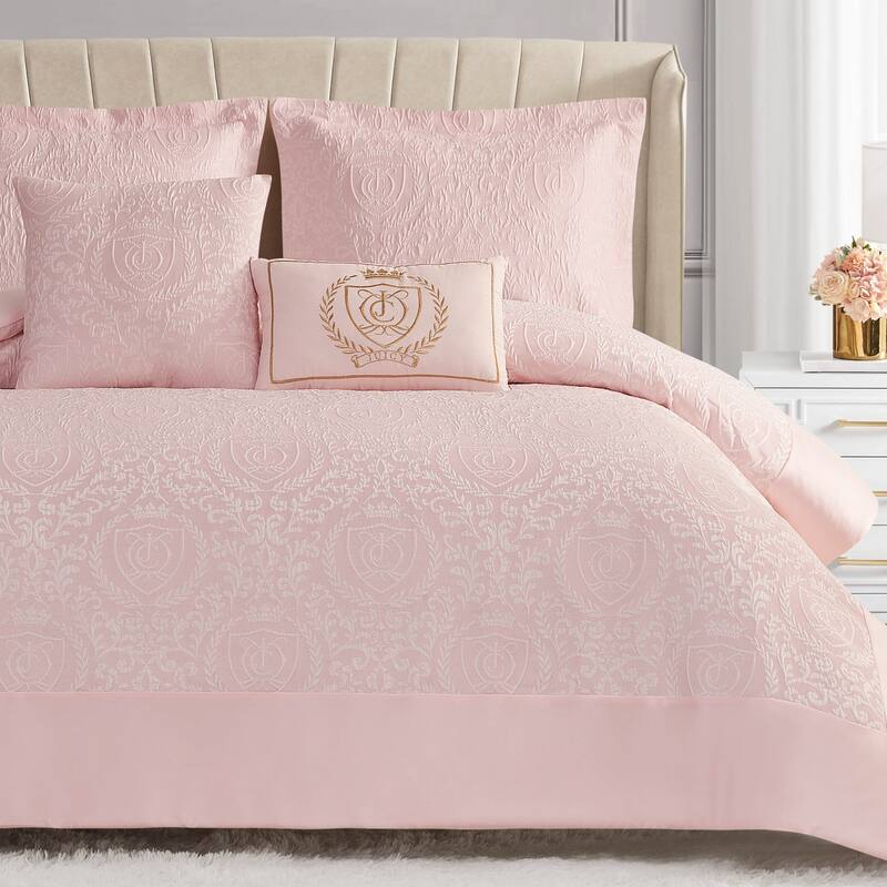 Juicy Couture Dovona 5-Piece Queen Comforter Set - Blush - Queen