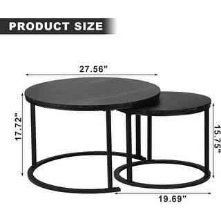 Modern Nesting Coffee Table Set of 2 - Bed Bath & Beyond - 36325566