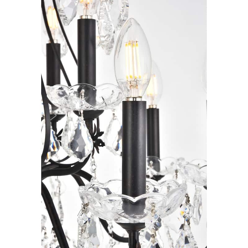 Fleur Illumination 12 light Dark Bronze Chandelier