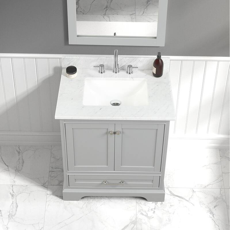 Blossom Copenhagen 30" Bathroom Vanity with Marble Top & Ceramic Sink