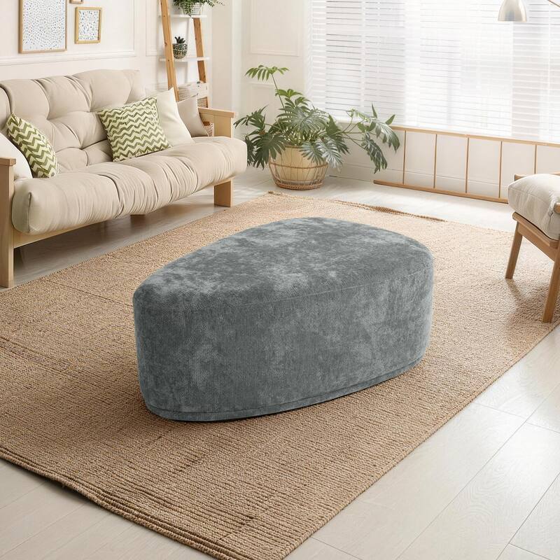 Modern Triangular Upholstered Accent Ottoman