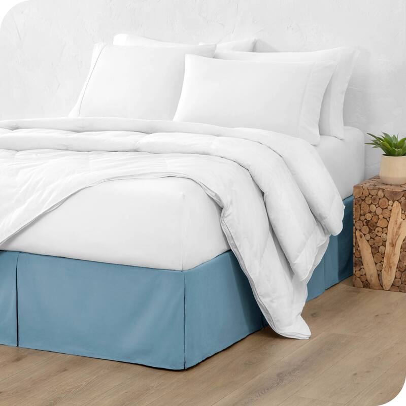 Bare Home Pleated Bed Skirt - 15-Inch Tailored Drop Easy Fit