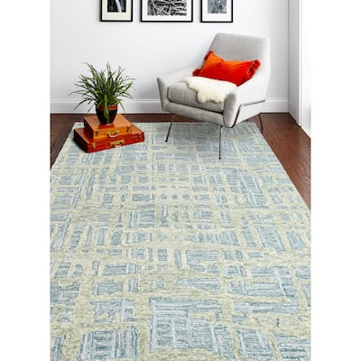 Bashian Nirvaan Teal Transitional Area Rug