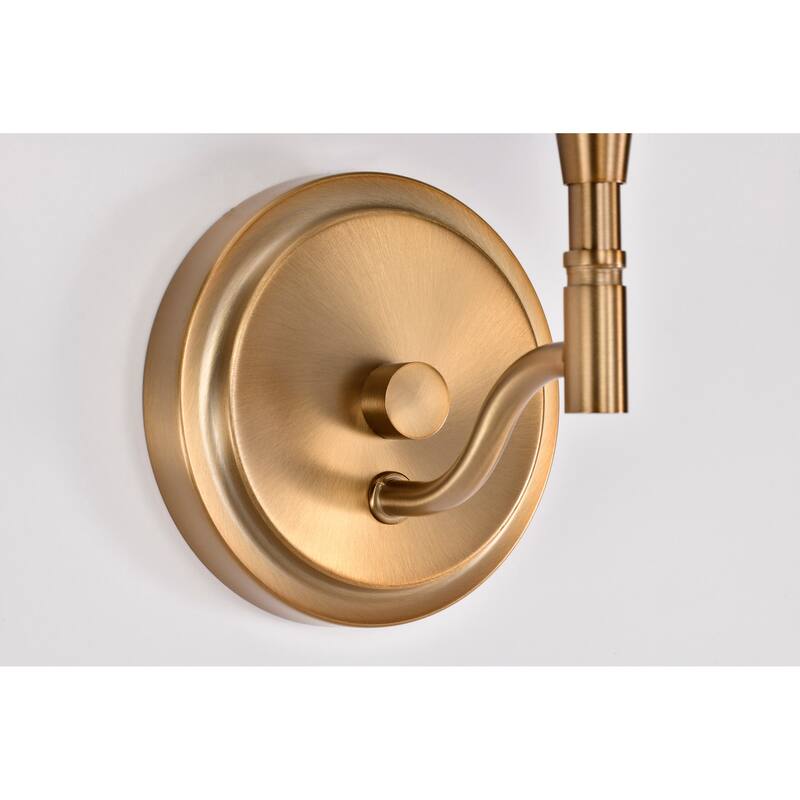 Liam 1 Light Vanity Burnished Brass White Opal Glass - Burnished Brass