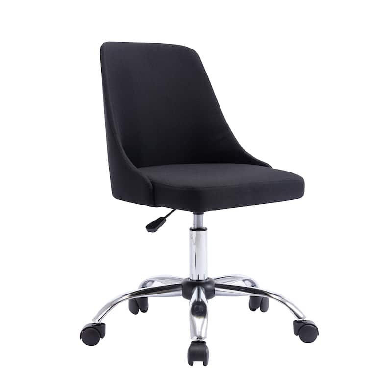 Porthos Home Roache Fabric Upholstered Office Chair with Chrome Base