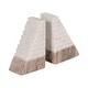 preview thumbnail 8 of 26, Modern Bookends with Marble Finish for Home or Office Decor - Set of 2, 6"