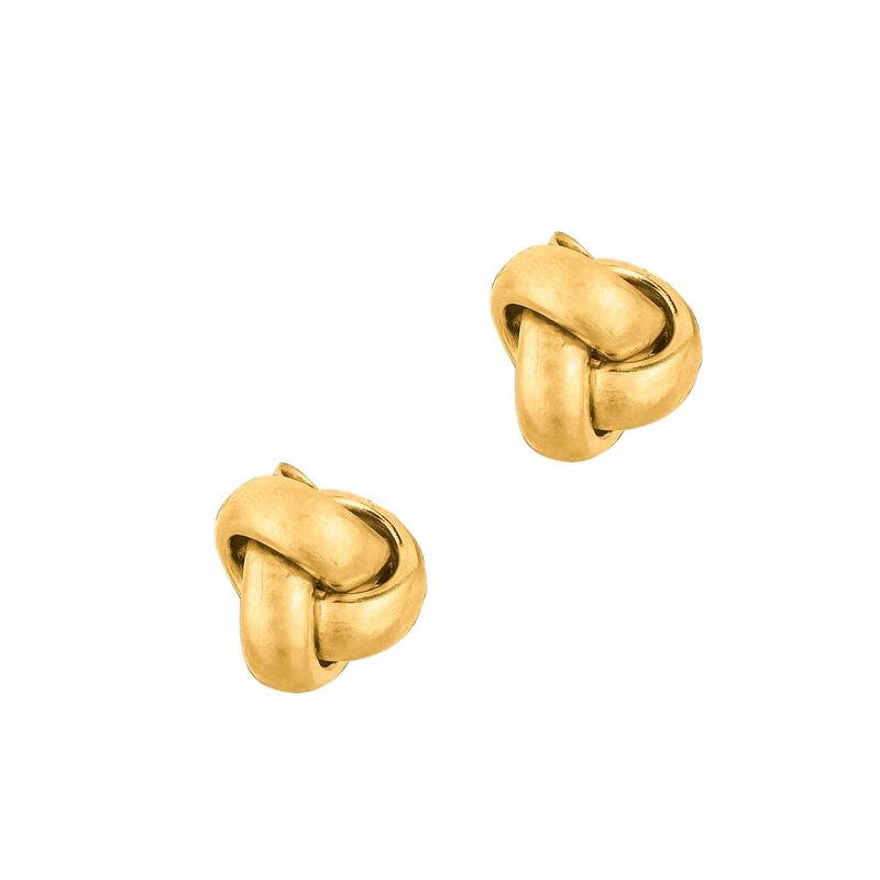 Curata 10k Yellow Gold 9mm Tight Polished Loveknot Post Earrings