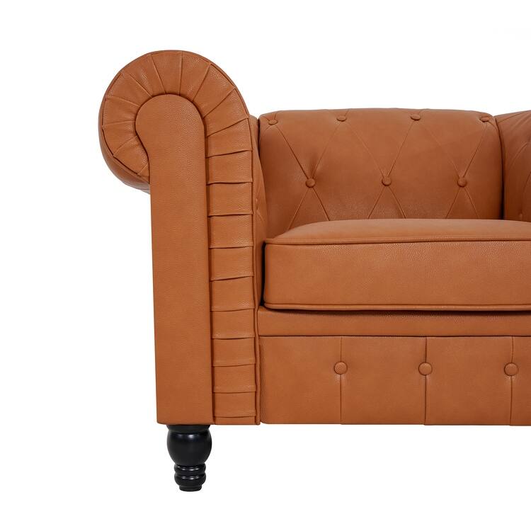 Everett Chesterfield Accent Chair - Luxurious Mid-Century Modern Comfort, Elegance & Serenity for Cozy Living Rooms