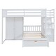 preview thumbnail 21 of 28, Full Over Twin Bunk Bed with Wardrobe and Drawers in Grey, Perfect for Space-Saving and Organized Bedrooms