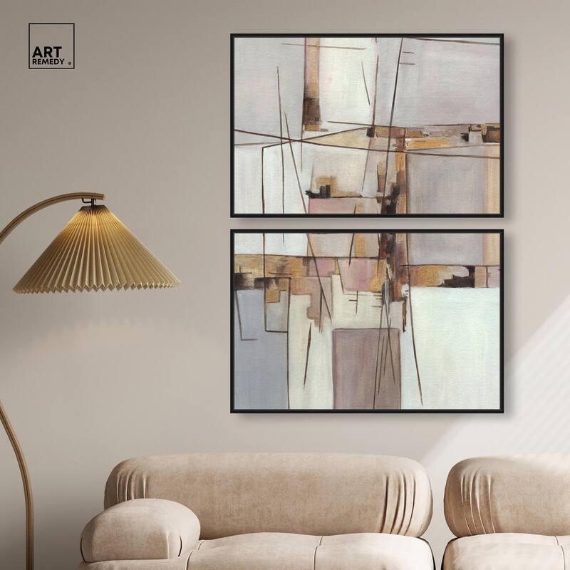 Unspoken Thoughts II Canvas Set of 2 by Art Remedy