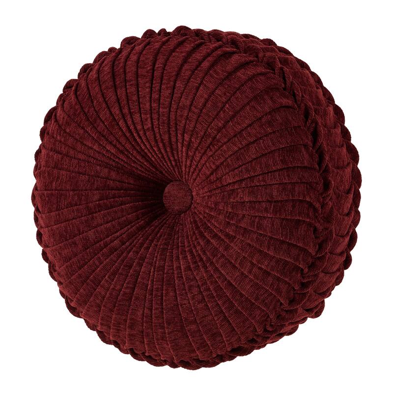 J. Queen New York Laurenza Tufted Round Decorative Throw Pillow