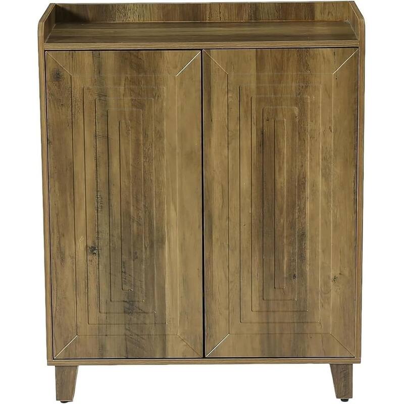 20 Pairs Shoe Cabinet with Doors, 5-Tier Shoes Rack with Adjustable Shelves